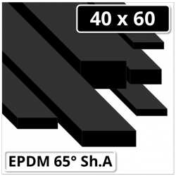 EPDM Gummi Rechtkantprofil 40x60 mm 65° Shore A schwarz