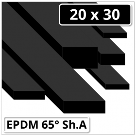 EPDM Gummi Vierkantstreifen 20x30 mm 65° Shore A schwarz